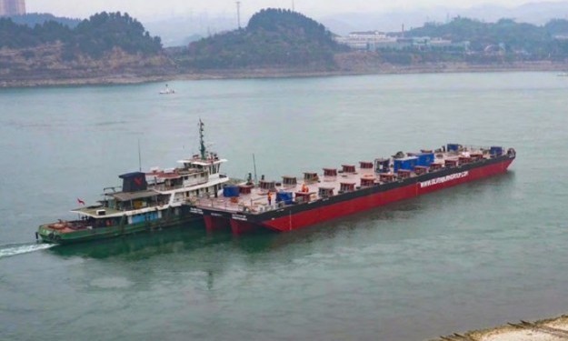 SILVER 3010 – 2019 BLT DAMEN / 89.25M LOA/ 15T M2 DECK LOAD - NP PONTOON BARGE - SCANDINAVIA